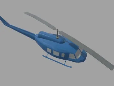 Low Poly Plane 03 Low-poly 3D model