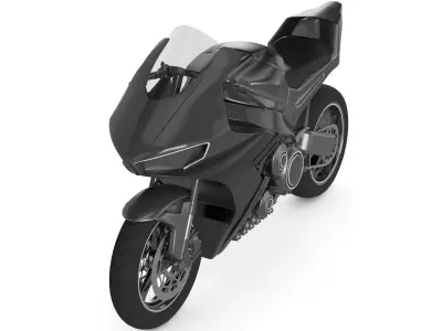 Standard Motorcycle 3D model