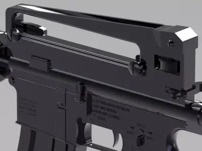 Carabina M4A1 Low-poly 3D model