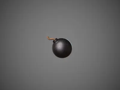 Rounded Bomb  Low-poly 3D model purchase