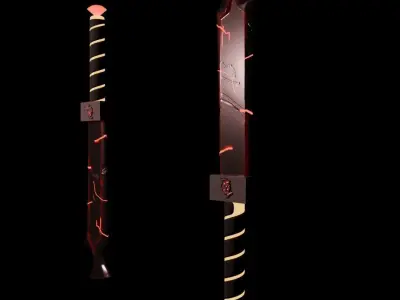 Stylized sword Low-poly 3D model