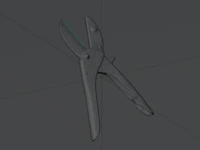 Rusty Tool Secateurs 3D scan PBR 4K textures Low-poly 3D model