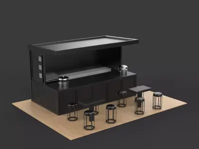 Container cafe 3D model