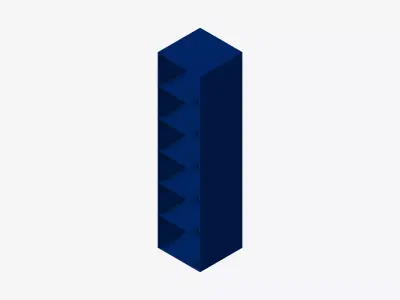 Kinda Locker - Resin - Locka - Six Tier Low-poly 3D model