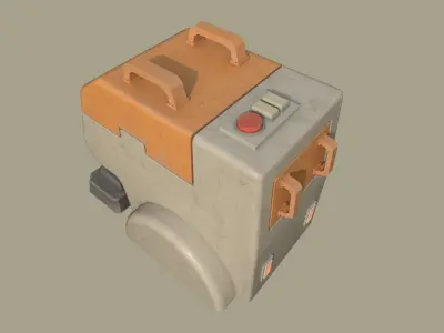 Simple Cleaner Robot Low-poly 3D model