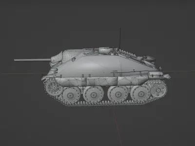 Hetzer Low-poly 3D model