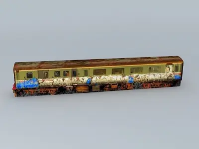 Abandaned Train Carrage 3D model