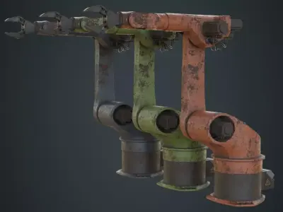 Industrial Robot 3C Low-poly 3D model