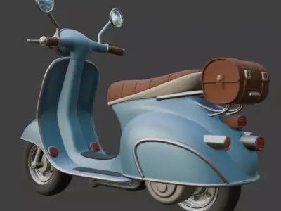 Scooter 3D Model 3D model 2