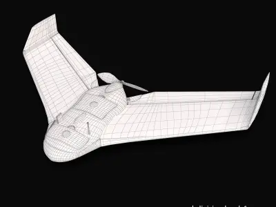 Ebee SenseFly Low-poly 3D model