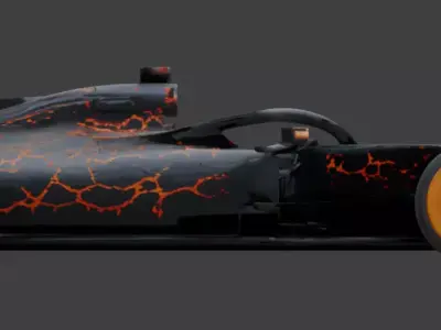 Black Stealth Formula Race Car 3D Model V05 Low-poly 3D model