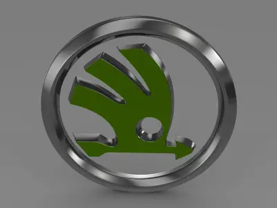 skoda logo 3D model V1