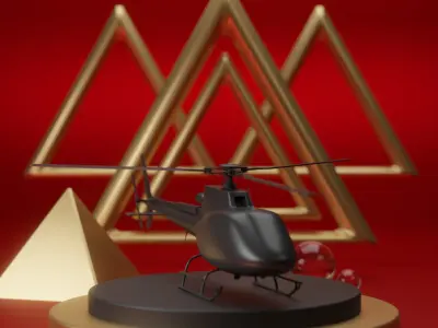 Airbus H125 Helicopter 3D print model