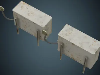 Air Conditioner 6B Low-poly 3D model