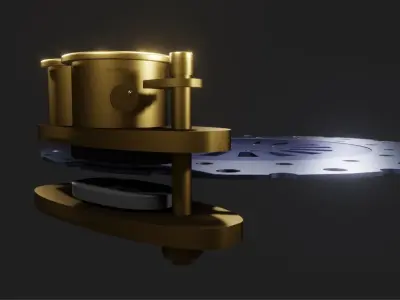 Bike Disc Brake - Caliper 3D Model Low-poly 3D model