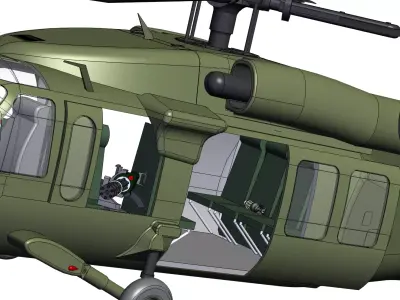 B44 Black Hawk Helicopter SW Design 3D model