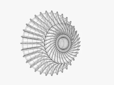 Industrial Turbine Impeller 3D model