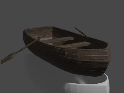 low poly boat Free low-poly 3D model