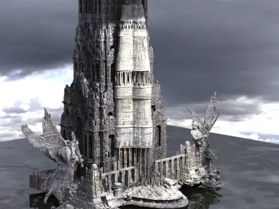 Dark Void Cathedral  tower 1 3D model