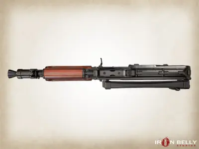 AAA FPS AKS74U  Low-poly 3D model