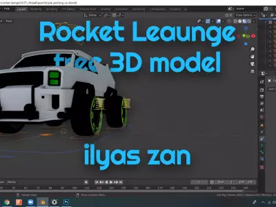 rocket league 3D model model FREE Merc Free low-poly 3D model