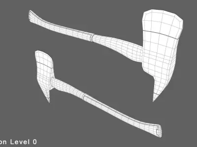 Axe Game Ready Low-poly 3D model buy