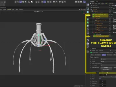 Metal Claw 12 with RIG 3D model