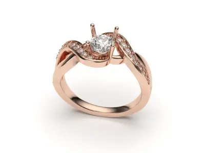 solitaire with ring sizes  8 part S19 3D print model