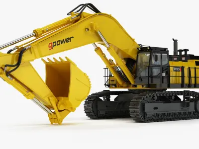 Crawler Excavator Mining Generic 3D model