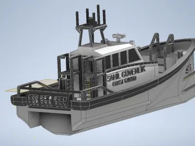 Turkish Coast Guard boat code 901 3D print model