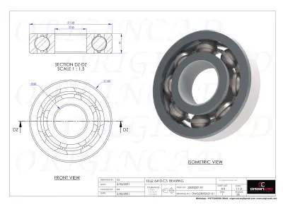 6410-C3 Baller Bearing 3D model