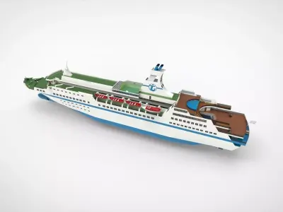 MV Astoria  cruise ship 3D model