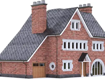 English Brick House 11 Low-poly 3D model