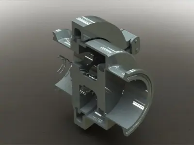 Sanitary check valve 2 - Vlvula de reteno padro sanitrio 2 Free 3D model