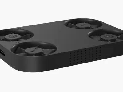 Mini Quadcopter Selfie UAV Black 3D model