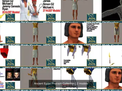 Ancient Egypt Pharaoh Collection 3D Model Pack