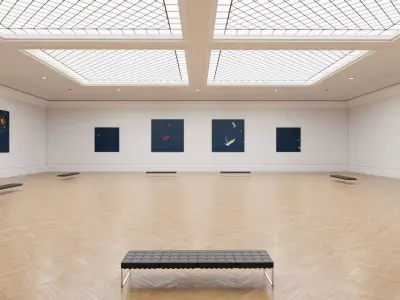 Art Museum Gallery Interior 12 Low-poly 3D model