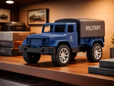 Military Cargo Truck Toy 3D Model 3D model
