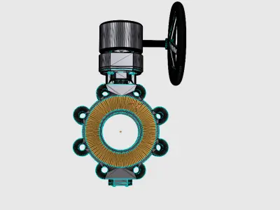 NIBCO Butterfly Valve 3D Model 3D model