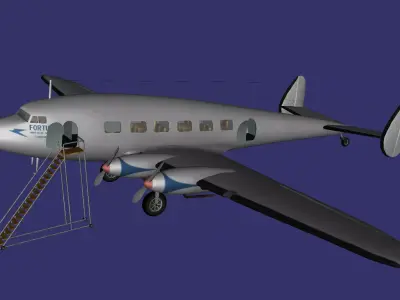 de Havilland DH 91 Albatross Low-poly 3D model
