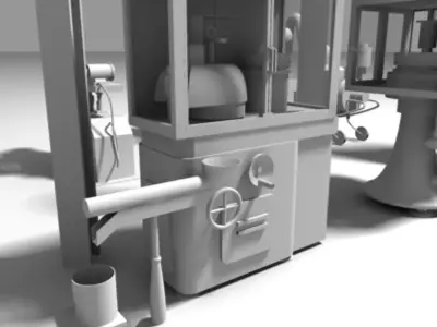 Pharmaceutical machinery 3D model