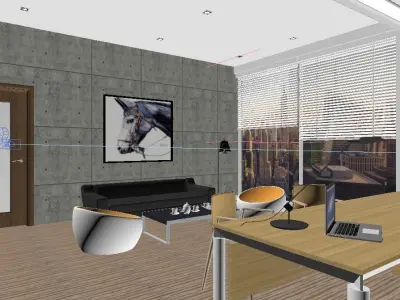 Modern Office Design 3D model purchase