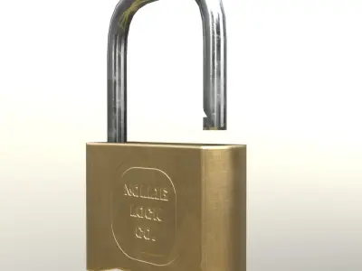 Padlock Clean and Rusty - Unity - HDRP - UE4 Low-poly 3D model