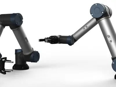 Industrial Robot arm With Robotiq Two Finger  3D model