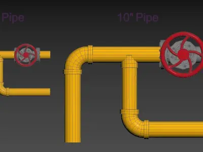  Valve With Gas Pipe 3D model