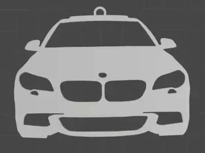 5 F10 M5 Car Rearview Mirror Ornament- key chain 3D print model