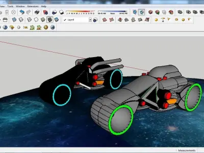 Scifi Tron Bike 3D model