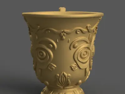 Antique planter mug urn candy container candle holder 3D print model