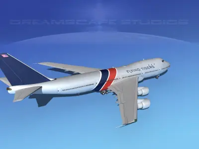 Boeing 747-100 Flying Tigers 3D model