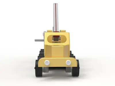Mountable crane truck Low-poly 3D model